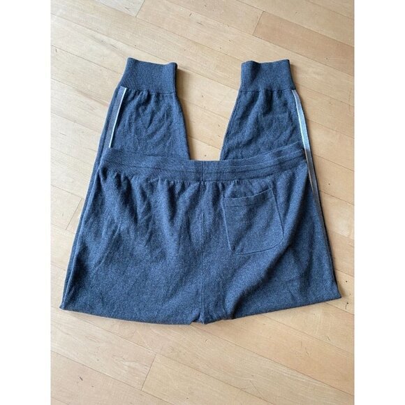 VINCE Men Gray Sweatpants Sz Xlarge Jogger Cotton Cashmere Side Stripe - Picture 6 of 6